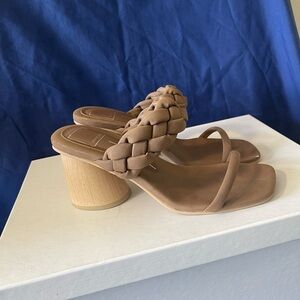 Dolce Vita Tan Braided Block Heel Sandals